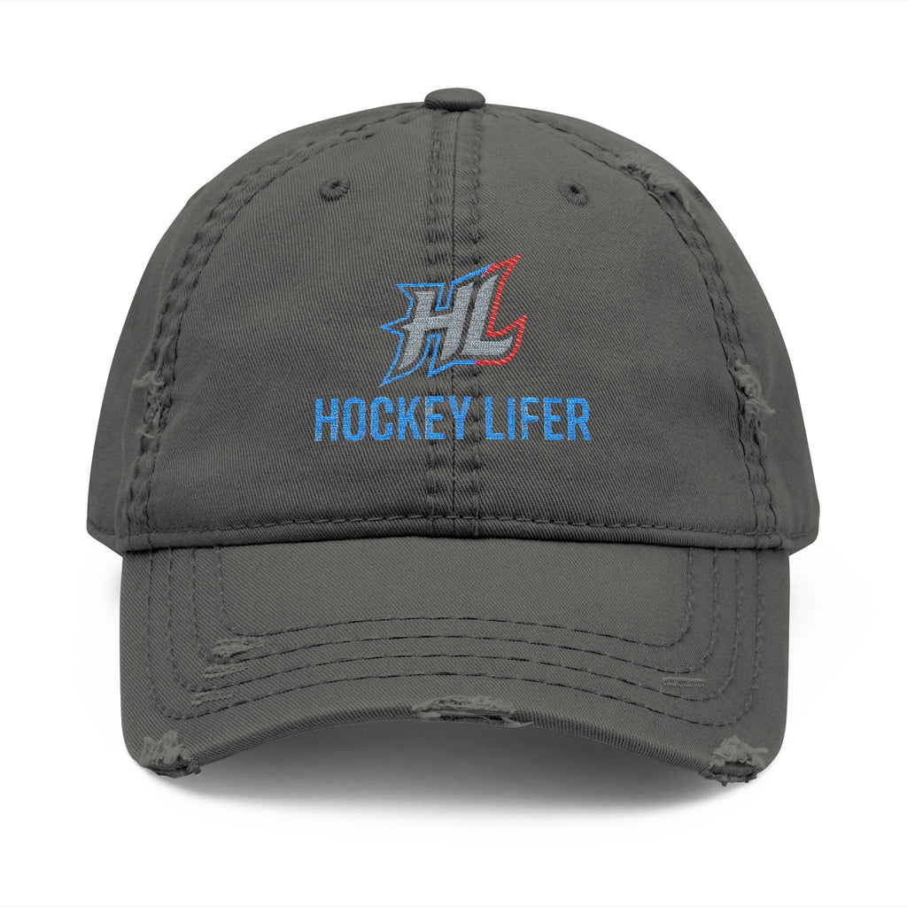 Hockey Lifer | Embroidered Distressed Dad Hat
